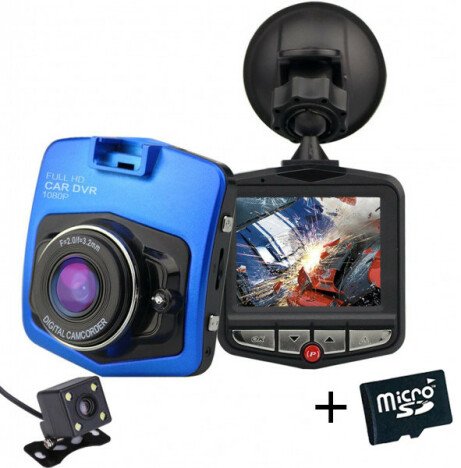 Camera auto Dubla iUni Dash 806, Full HD, 12Mpx, 2.5 Inch, 170 grade, Parking monitor, G senzor, Blu